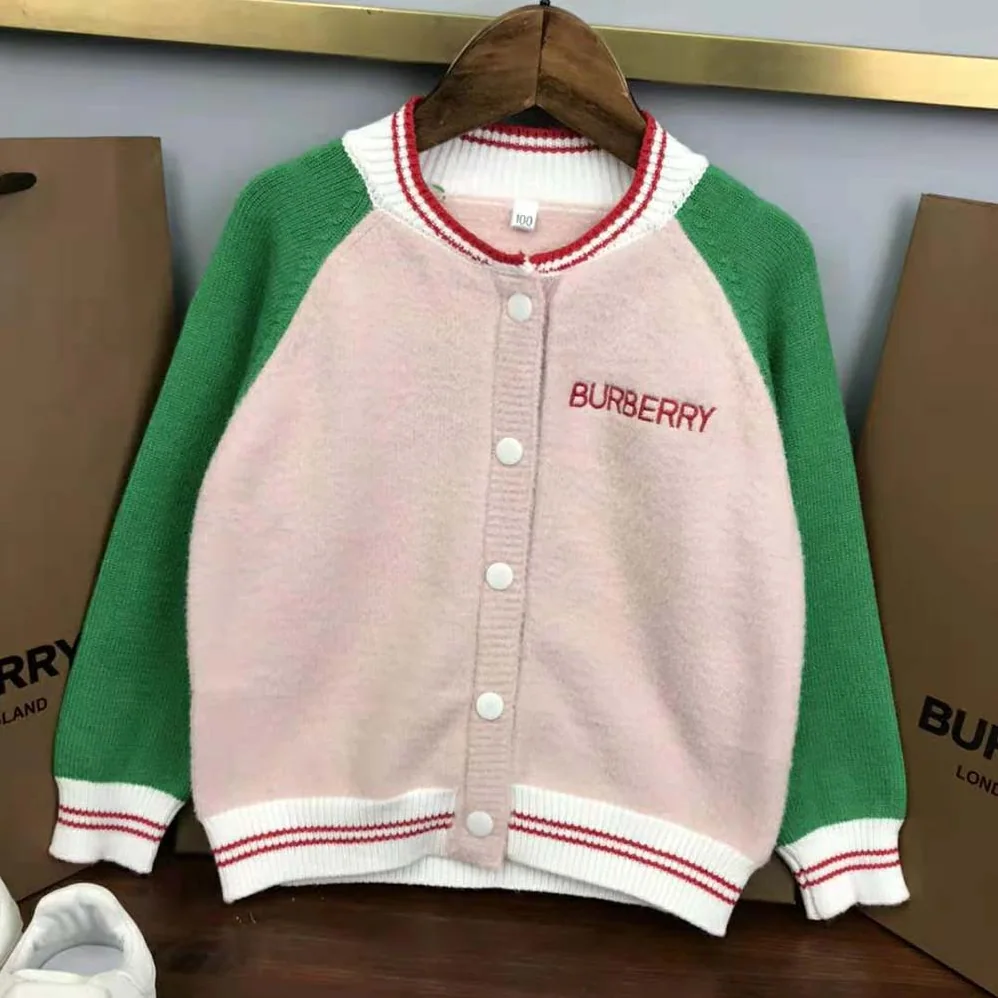 Burberry Girls' Wool Bomber Jacket in Pink Burberry Girls' Wool Bomber Jacket in Pink