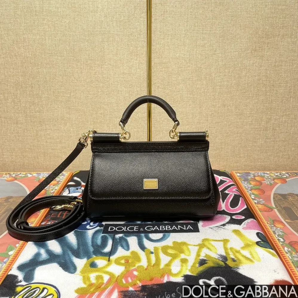 Dolce Gabbana D&G Small Sicily Handbag for Women in Black