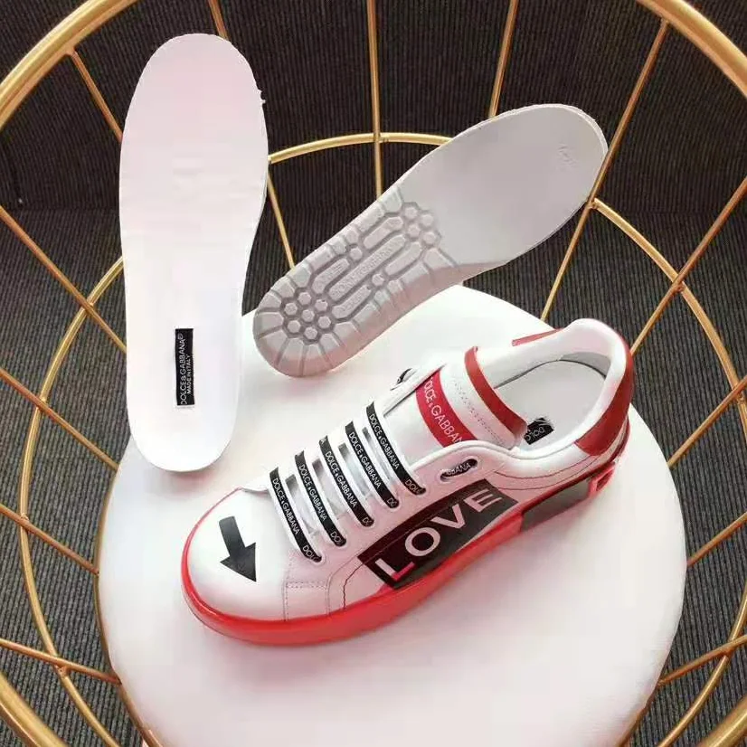 Dolce Gabbana D&G Portofino Melt Seakers in Printed Nappa Leather for Men in Red Dolce Gabbana D&G Portofino Melt Seakers in Printed Nappa Leather for Men in Red