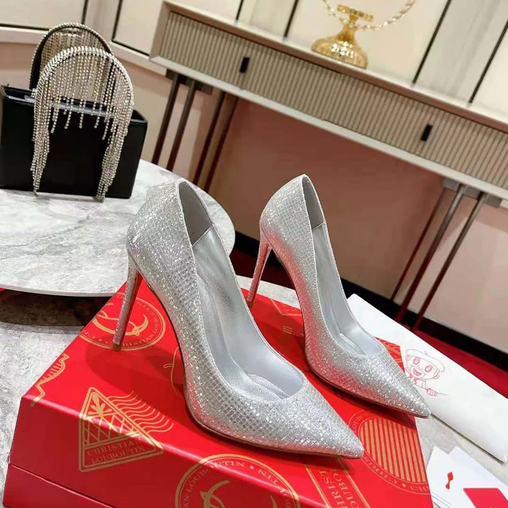 Christian Louboutin So Kate 120 mm Heel Height for Women in Silver Christian Louboutin So Kate 120 mm Heel Height for Women in Silver