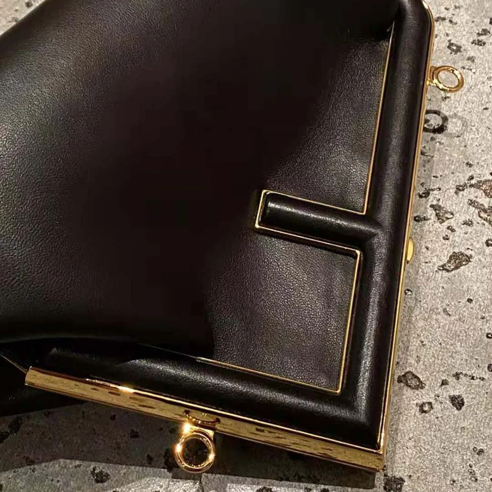 Fendi First Small Nappa Leather Bag for Women in Black Fendi First Small Nappa Leather Bag for Women in Black