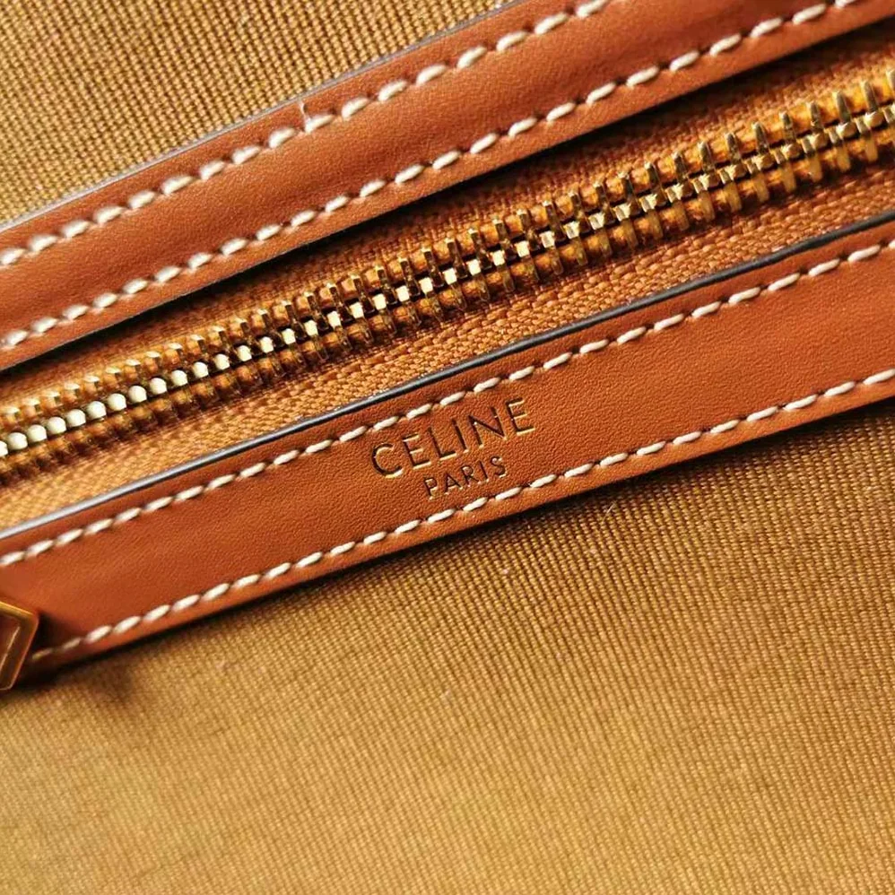 Celine Horizontal Cabas in Triomphe Canvas and Calfskin for Women