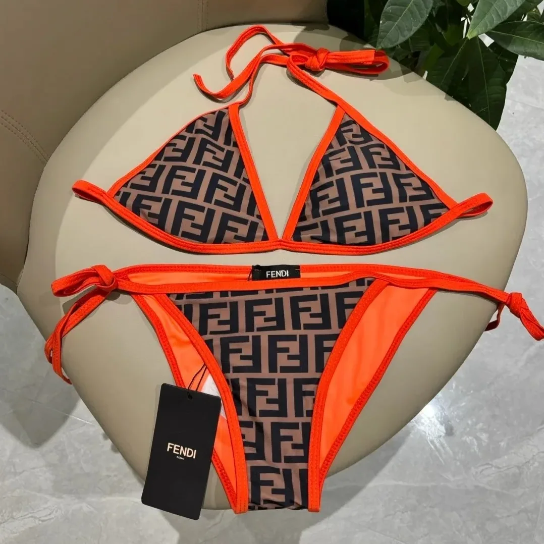 Fendi Monogram Bikini Brown in Orange