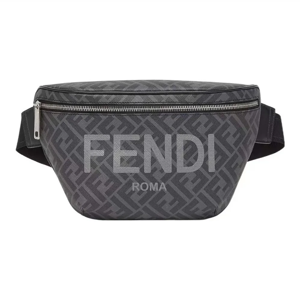 Fendi Diagonal Belt Bag Leather for Men in Gray Fendi Diagonal Belt Bag Leather for Men in Gray