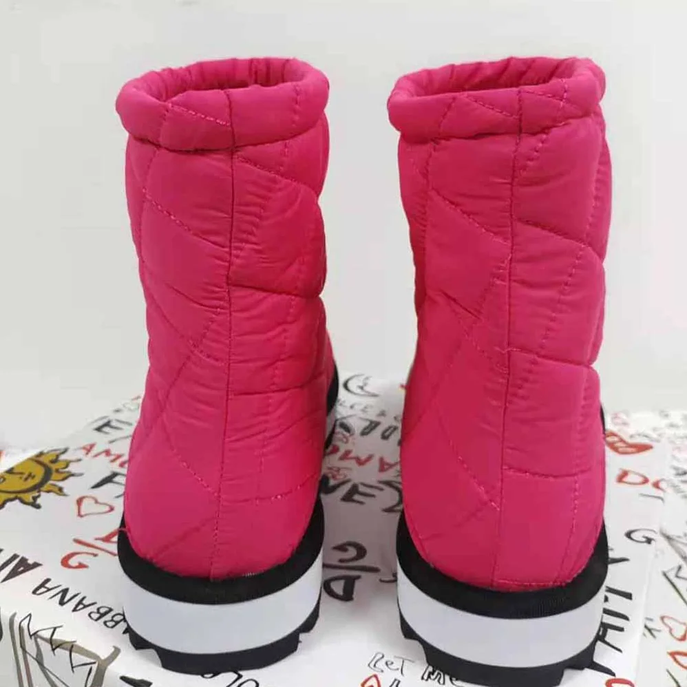 Dolce Gabbana D&G Nylon Ankle Boots with DG Logo for Women in Pink Dolce Gabbana D&G Nylon Ankle Boots with DG Logo for Women in Pink
