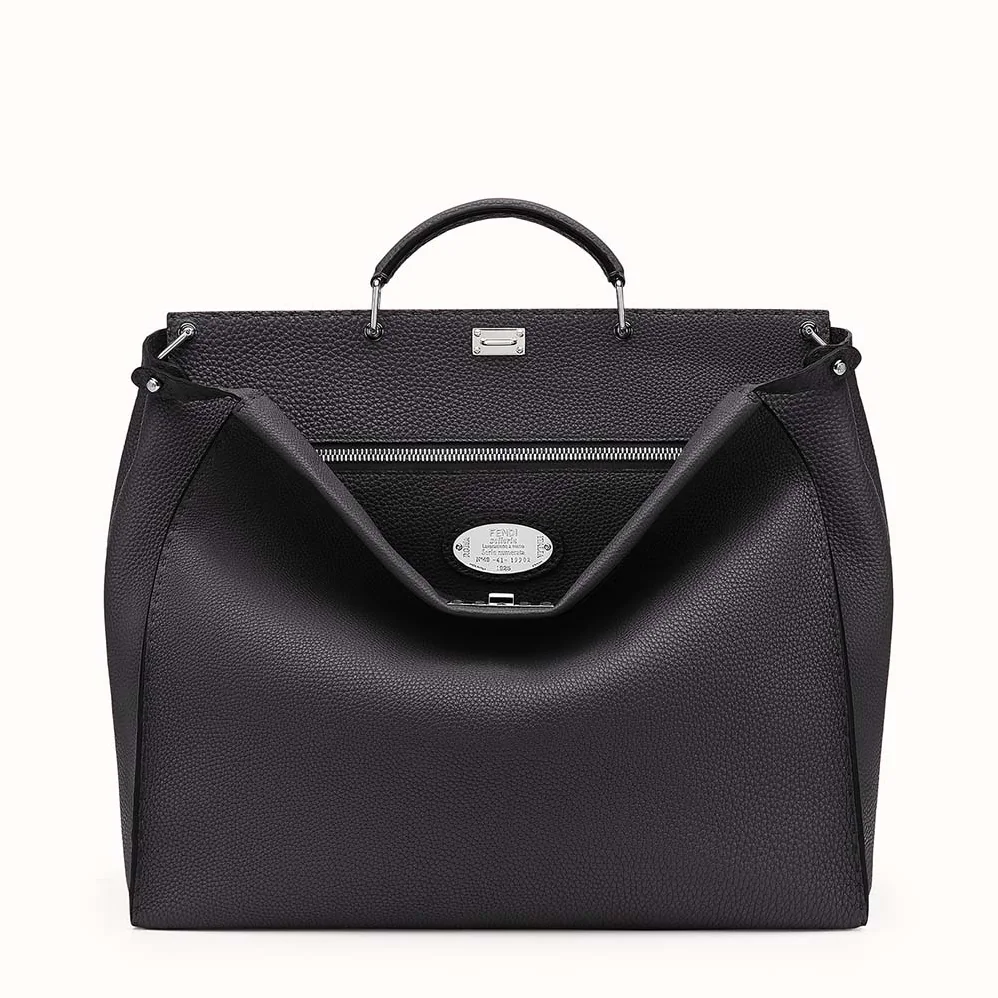 Fendi Peekaboo Selleria Handle Bag in Leather for Unisex in Black