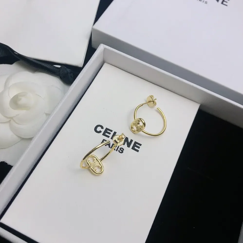Celine Maillon Triomphe Hoops in Yellow Gold for Women