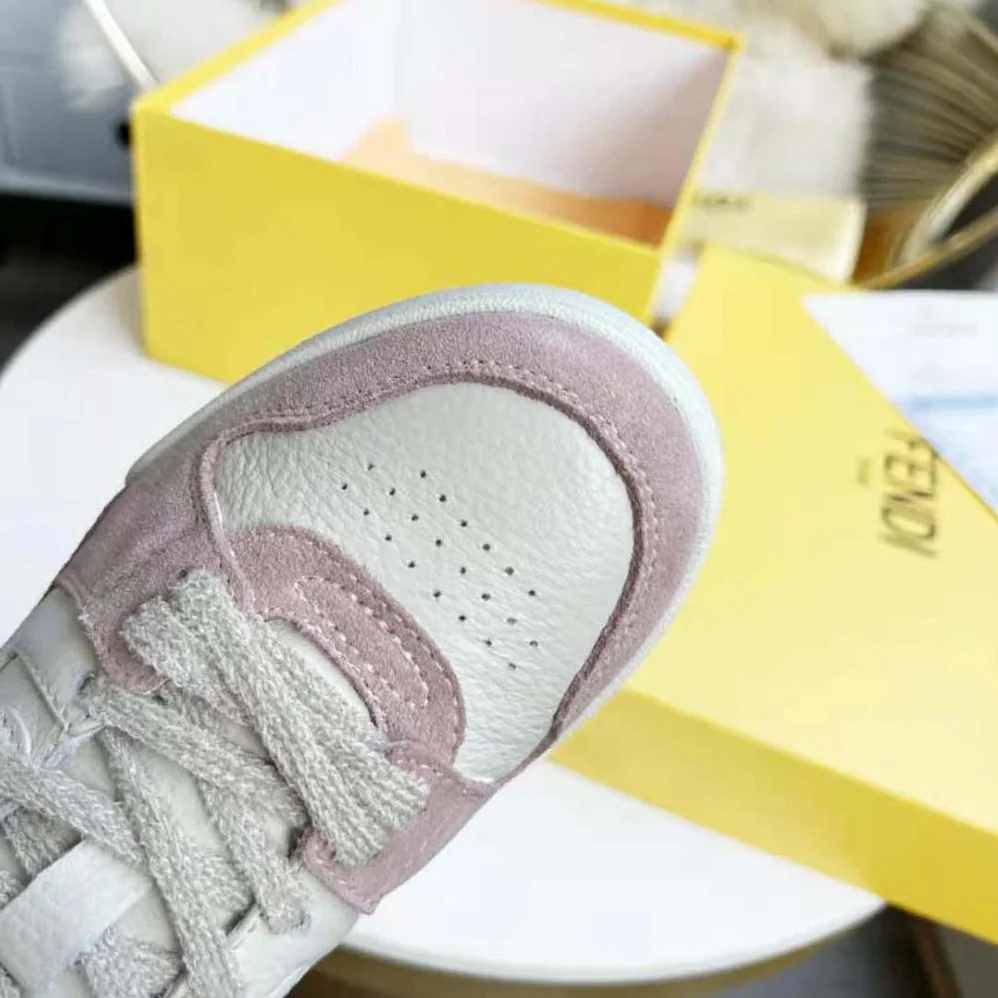 Fendi Match Low for Unisex in Tops in Pink Suede