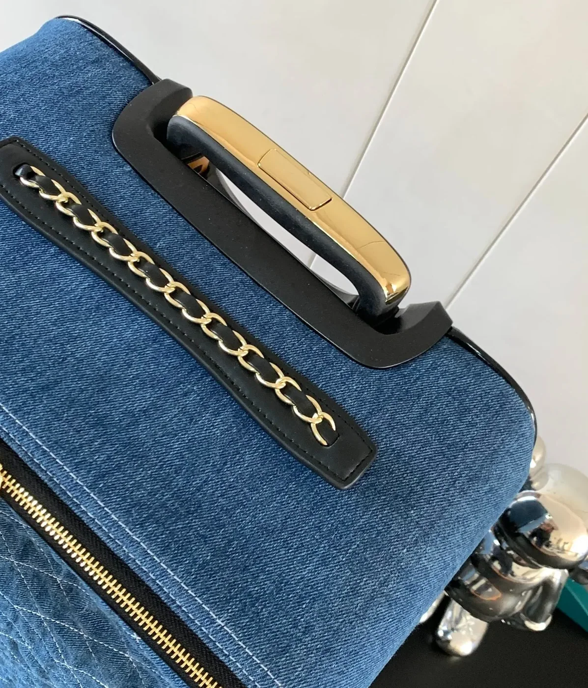 Chanel Classic Diamond in Quilted Suitcase Blue /