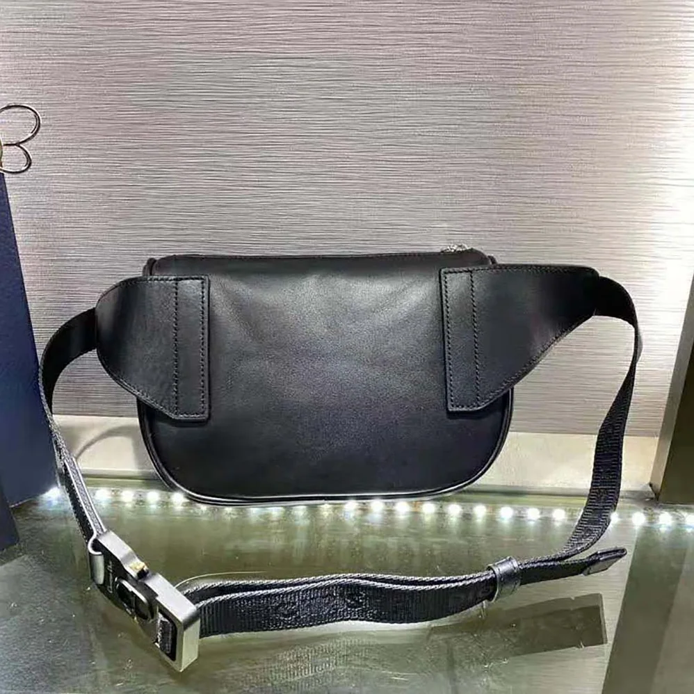 Dior World Tour Saddle Belt Bag Dior Oblique Galaxy Leather for Men in Black