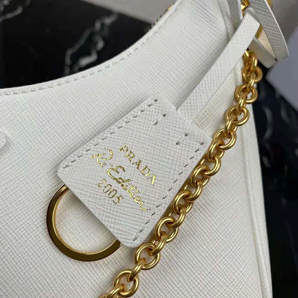 Prada Prada Re-Edition 2005 Saffiano Leather Bag for Women in White