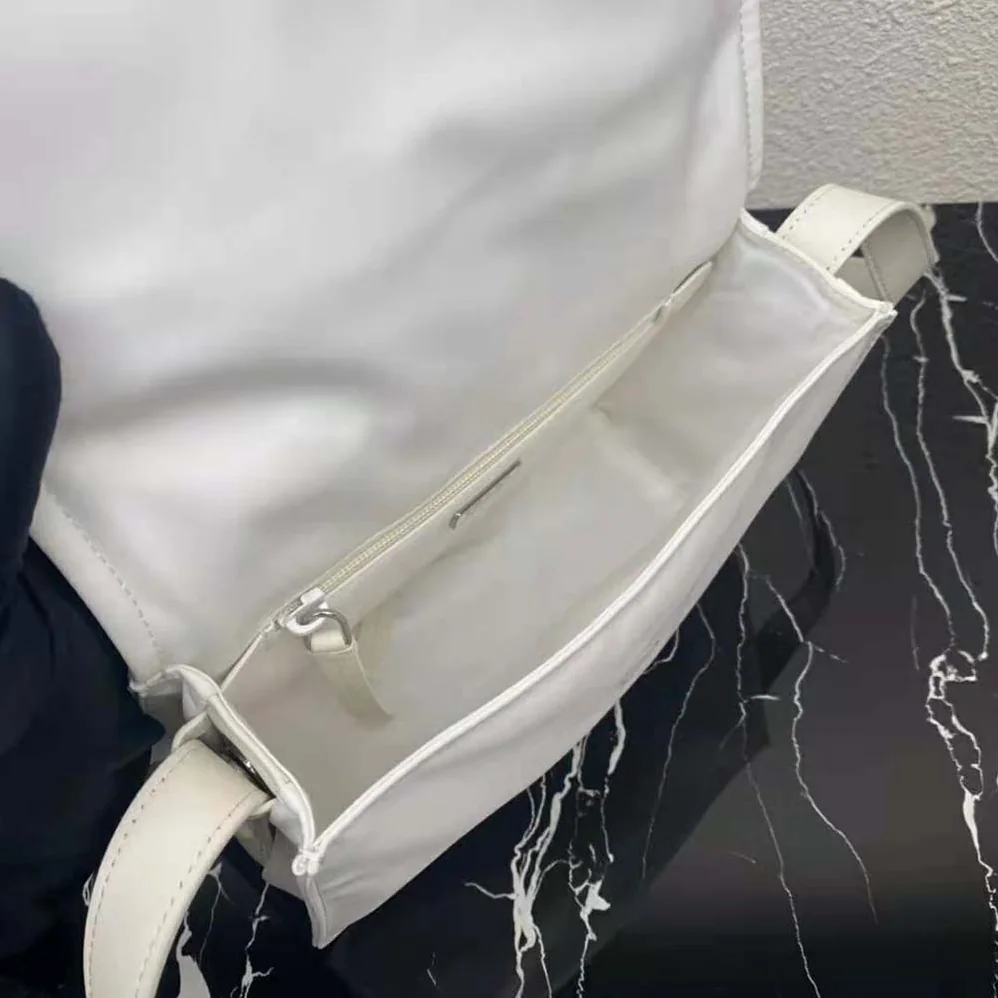 Prada Small Padded Re-Nylon Shoulder Bag for Women in White Prada Small Padded Re-Nylon Shoulder Bag for Women in White
