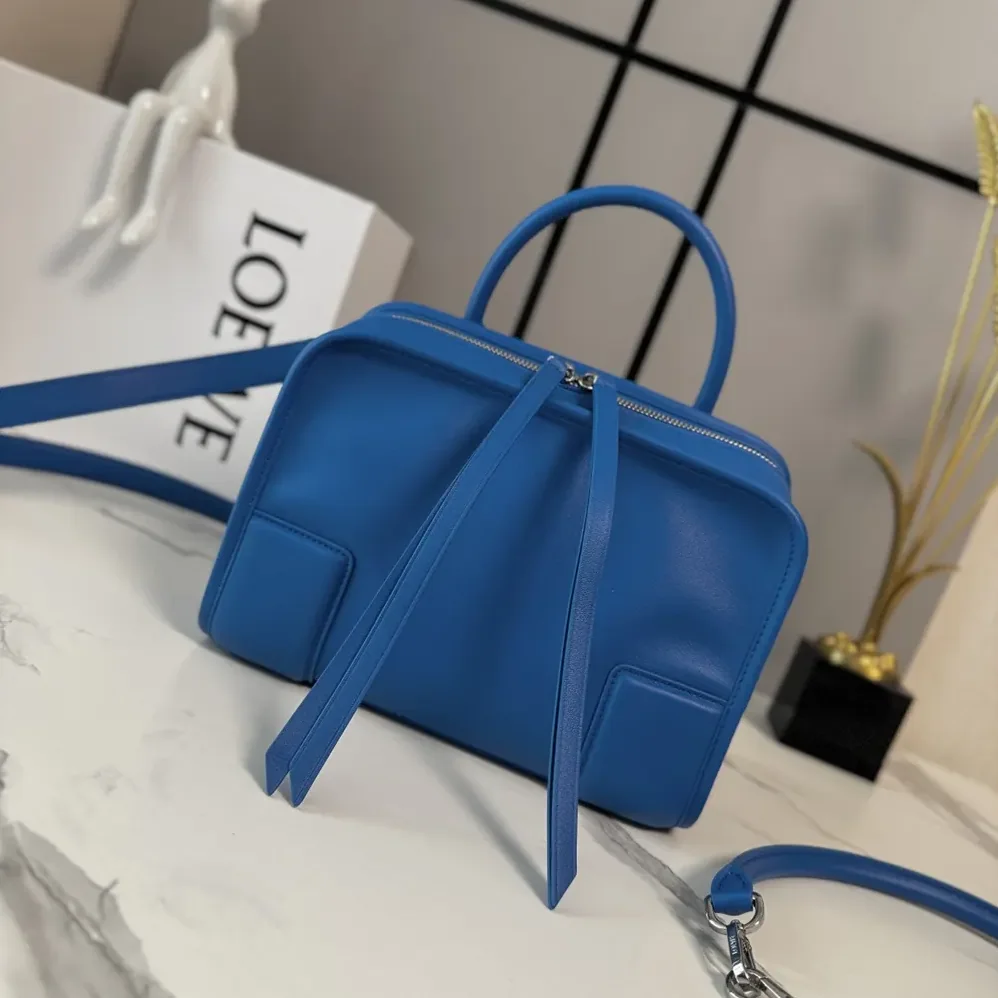 Loewe Small Amazona 180 Bag in Soft Calfskin for Women in Royal Azur