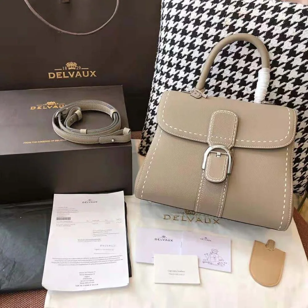 Delvaux Brillant MM Surpique in Rodeo Calf for Women in Brown Delvaux Brillant MM Surpique in Rodeo Calf for Women in Brown