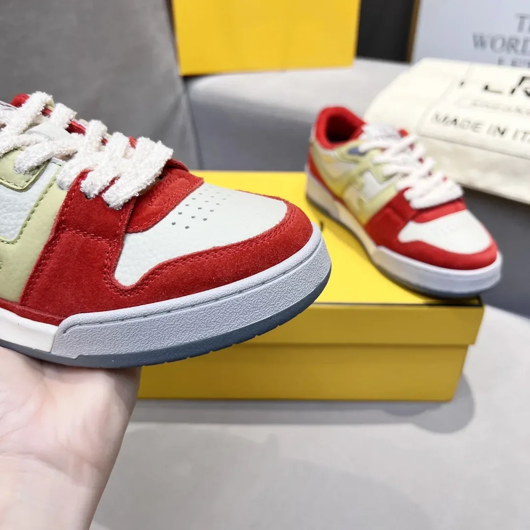Fendi FD Match Low Tops Sneakers Red 7E1493AI1NF1H1D Fendi FD Match Low Tops Sneakers Red 7E1493AI1NF1H1D