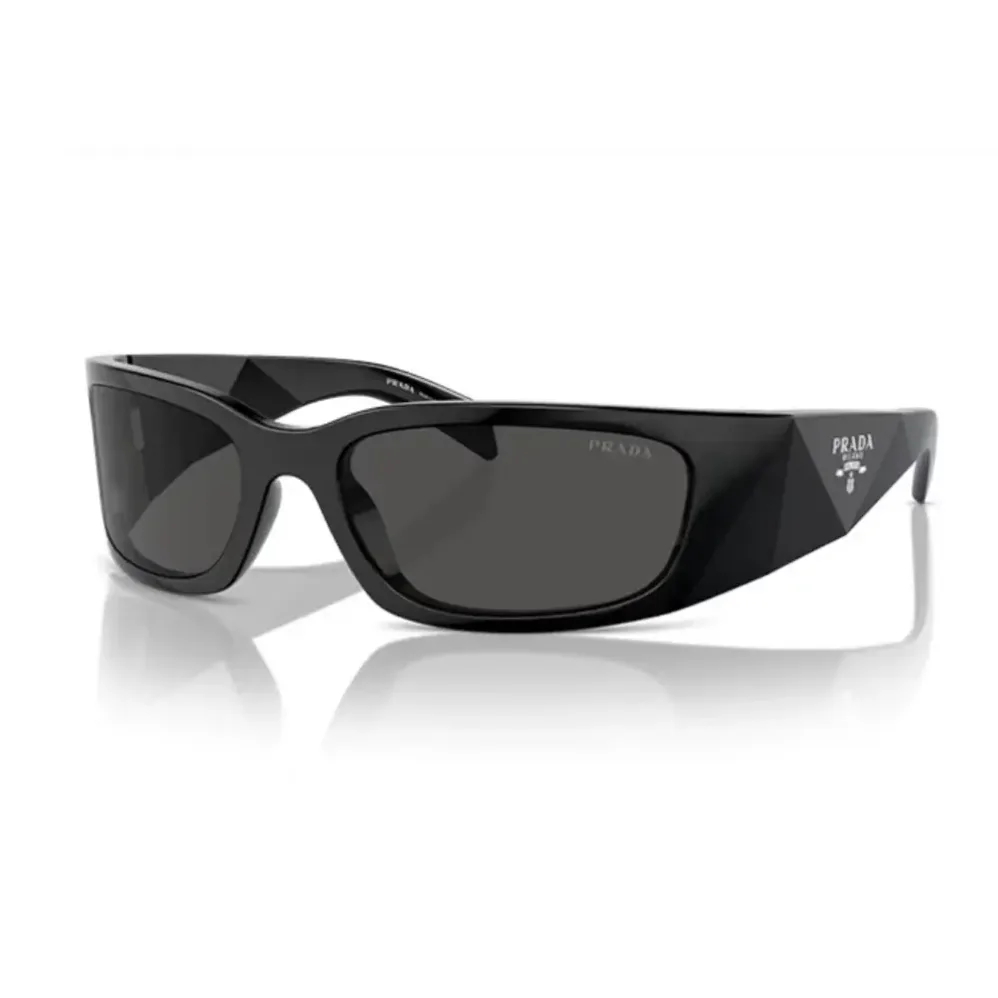 Prada Sunglasses with Triangle Logo for Unisex in Black Prada Sunglasses with Triangle Logo for Unisex in Black