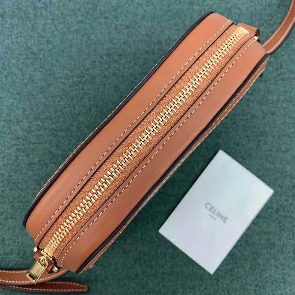 Celine Small Camera Bag in Triomphe Canvas for Women in Brown Celine Small Camera Bag in Triomphe Canvas for Women in Brown