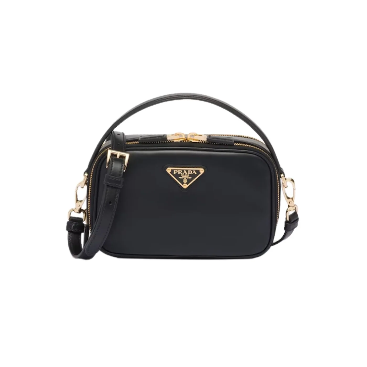 Prada Odette Leather Mini-Bag Black 1BH203_ASK_F0002_V_OVO- / 7.2 Inches