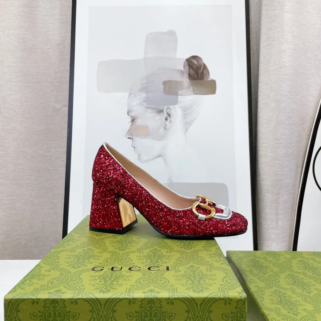Gucci Lovelight Mid-Heel Crystal Ballet Flat With Horsebit Silver Gucci Lovelight Mid-Heel Crystal Ballet Flat With Horsebit Silver