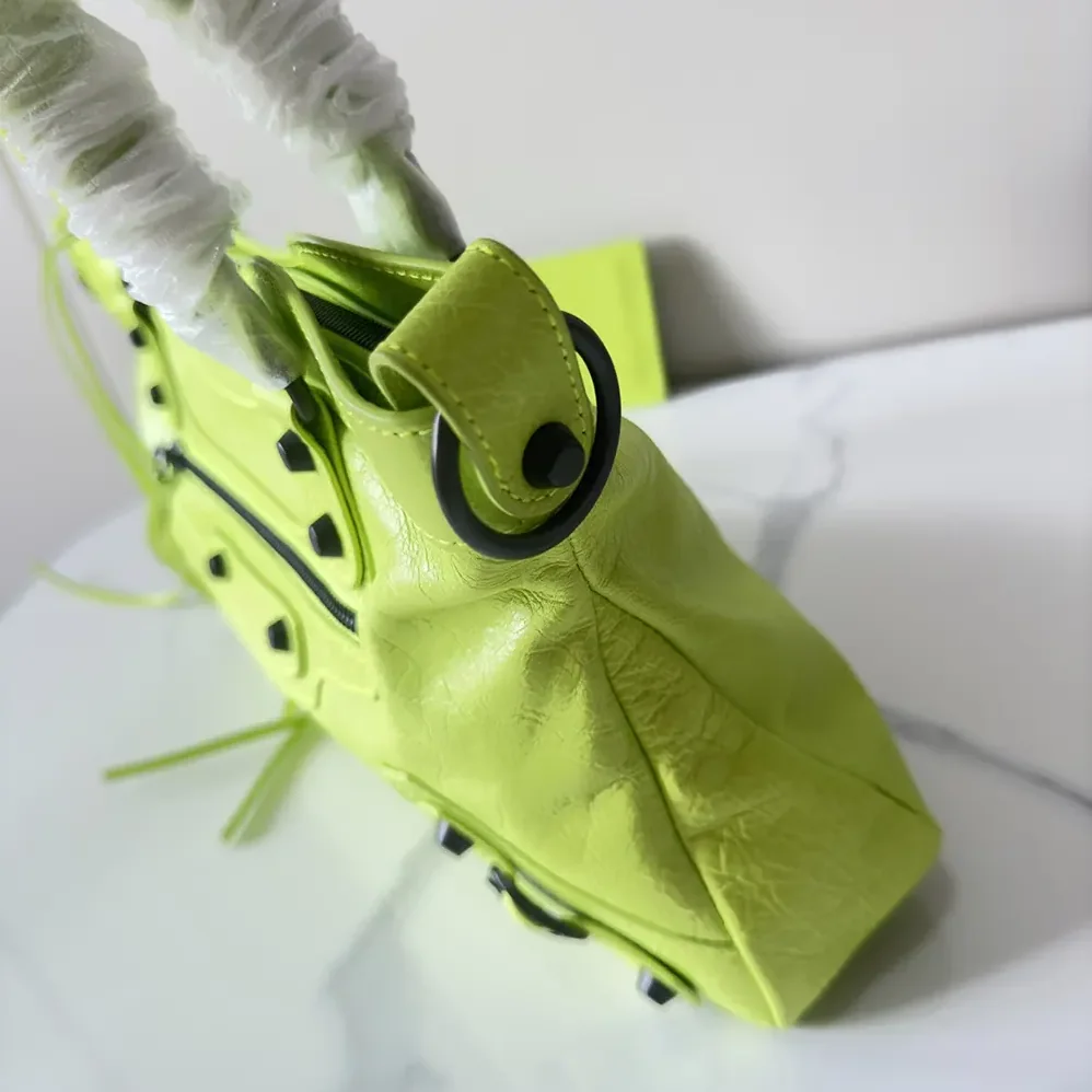 Balenciaga Le City First Bag In Granny Green Arena Storico Lambskin for Women Balenciaga Le City First Bag In Granny Green Arena Storico Lambskin for Women