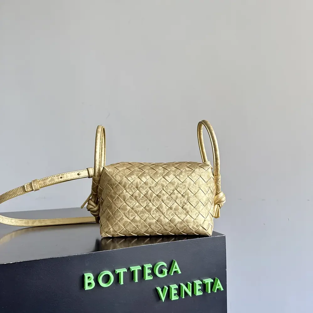 Bottega Veneta Loop Top Handle for Women in Gold