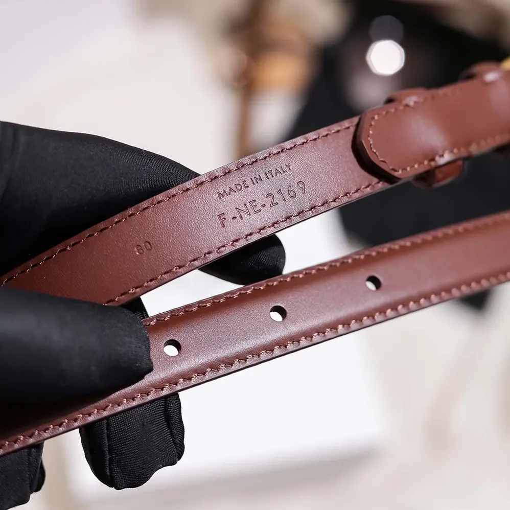 Celine Vivienne Belt 25Mm In Taurillon Leather for Women in Dark Brown