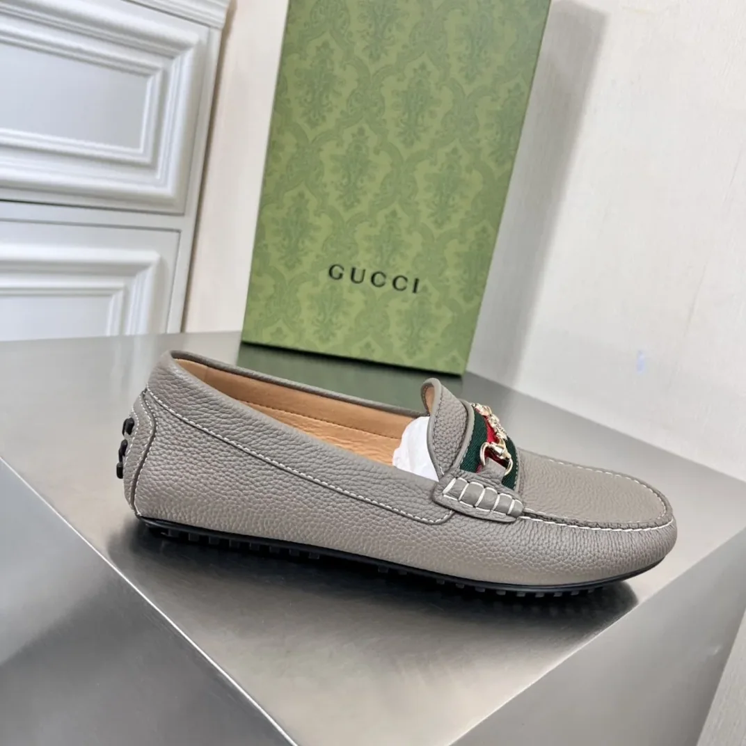 Gucci Loafers With Web Details Gray for Men Gucci Loafers With Web Details Gray for Men