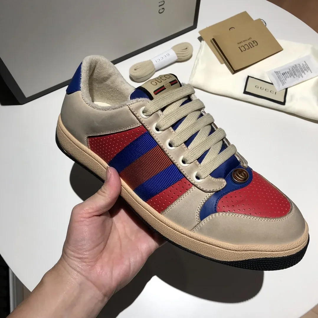 Gucci Screener Low for Men in Top White Red Blue Gucci Screener Low for Men in Top White Red Blue