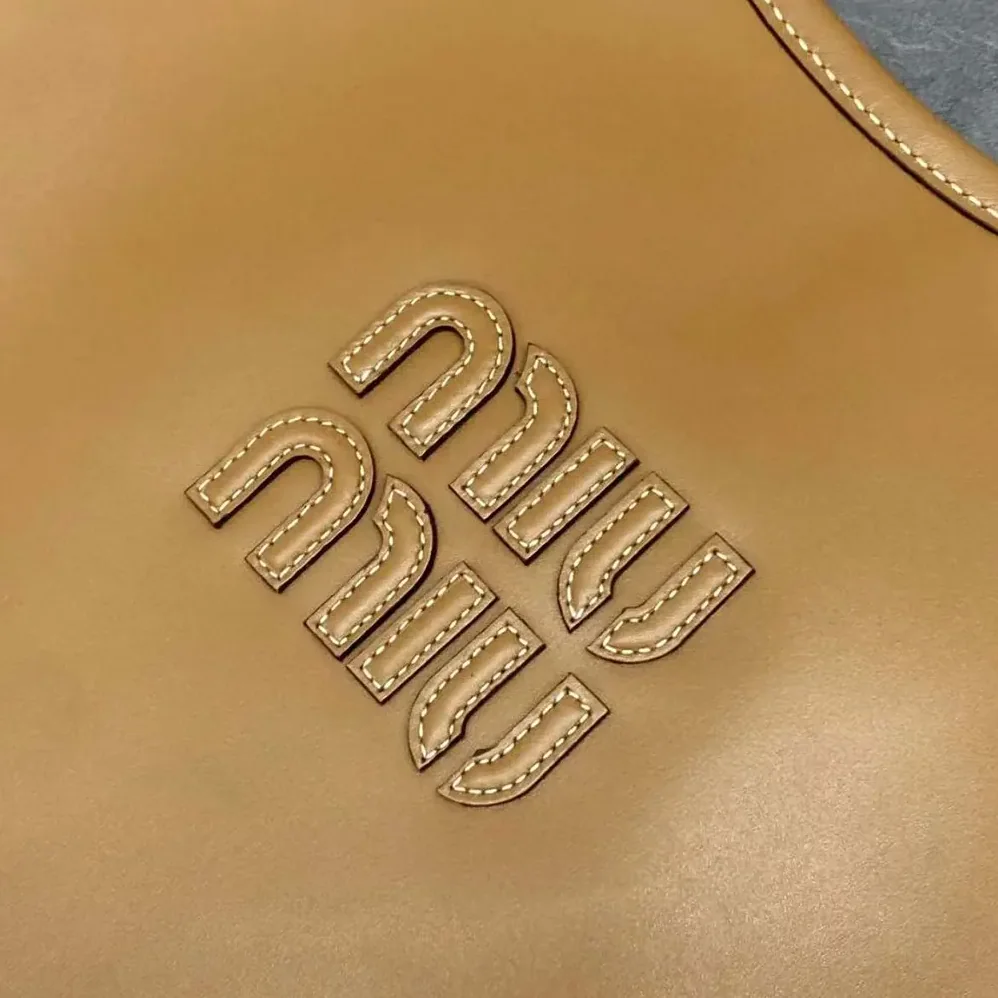 Miu Miu IVY Leather Bag-Brown 5BG231_2CRW_F0046_V_MLN for Women Miu Miu IVY Leather Bag-Brown 5BG231_2CRW_F0046_V_MLN for Women