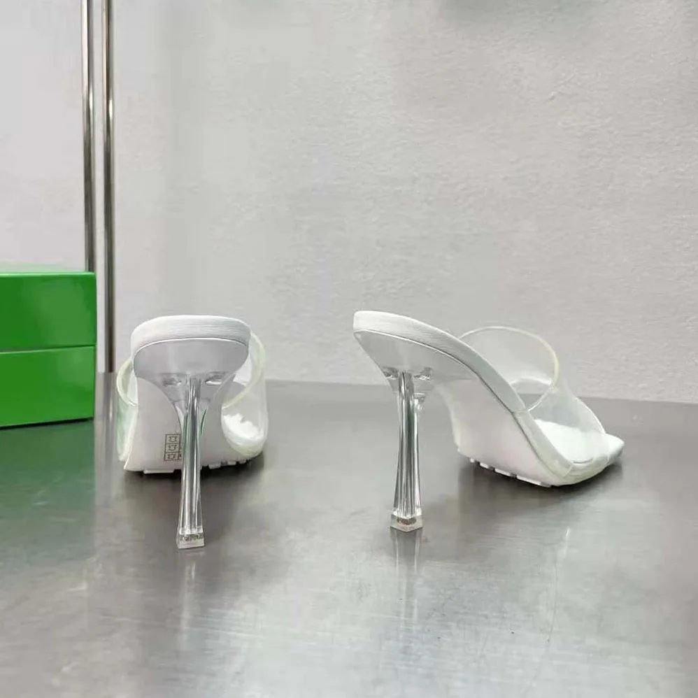 Bottega Veneta Stretch Mule Clear Rubber Mules for Women