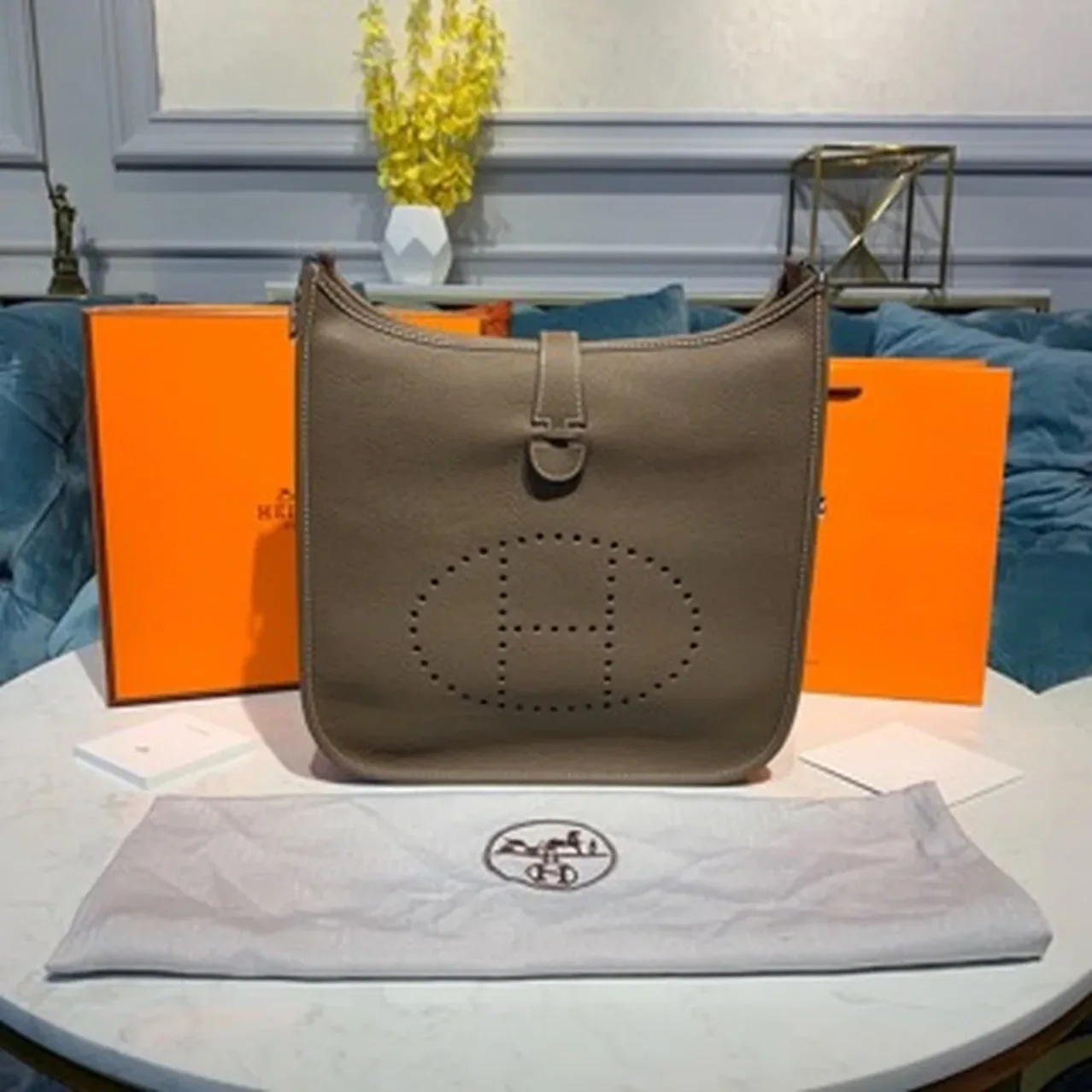 Hermes Evelyne III GM Bag Brown / Hermes Evelyne III GM Bag Brown /
