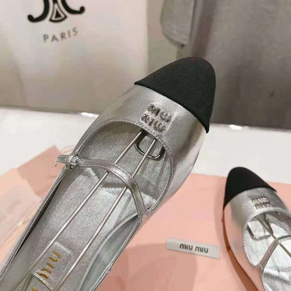 Miu Miu Mordoré Nappa Leather and Grosgrain Pumps for Women
