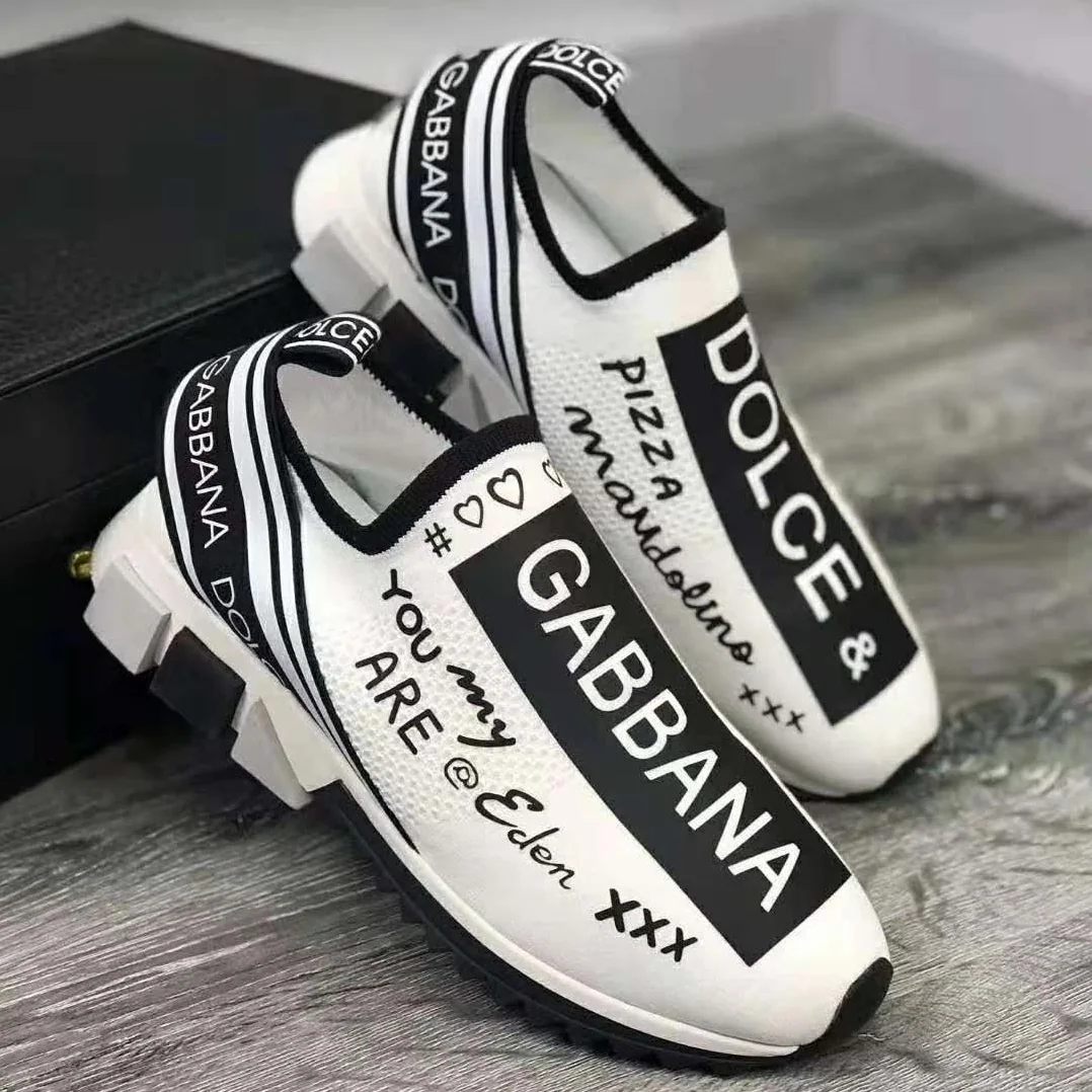 Dolce Gabbana D&G Graffiti Print Sorrento Sneakers for Unisex in White Dolce Gabbana D&G Graffiti Print Sorrento Sneakers for Unisex in White