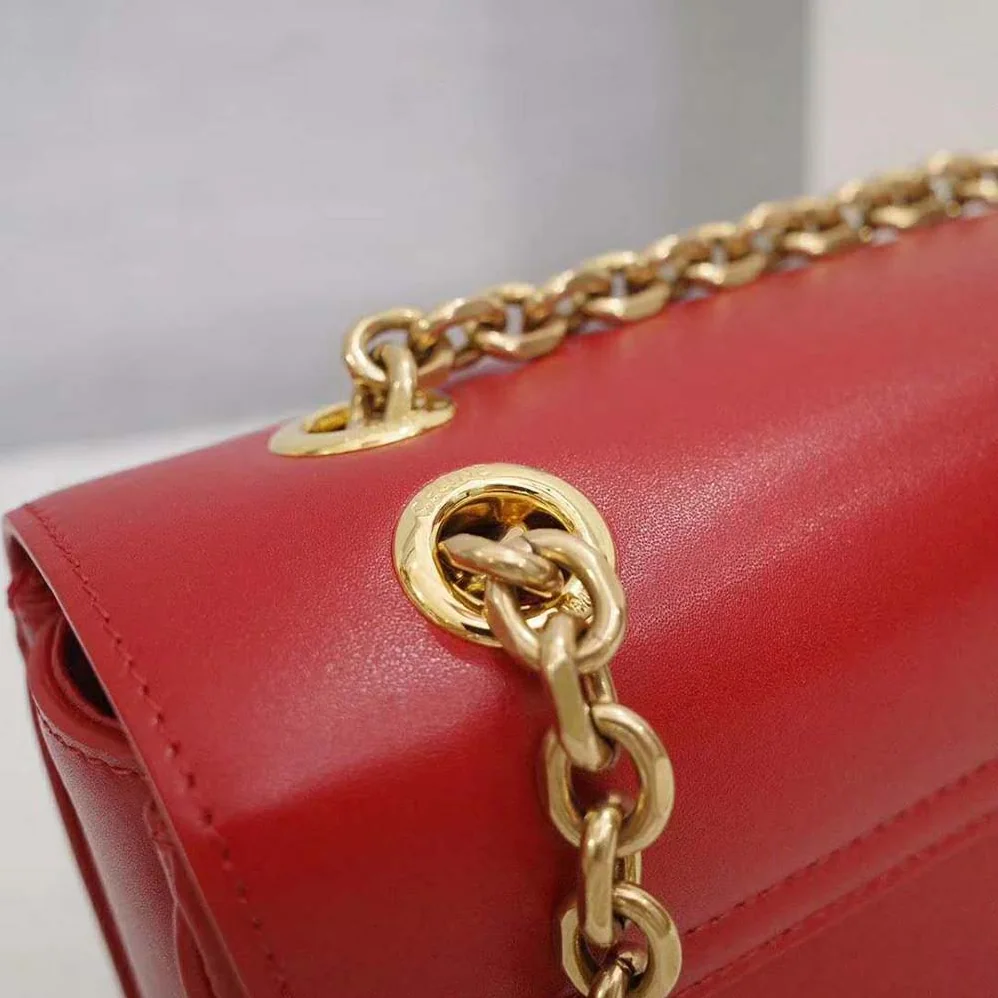 Celine Medium C Bag in Shiny Calfskin Leather for Women in Red Celine Medium C Bag in Shiny Calfskin Leather for Women in Red