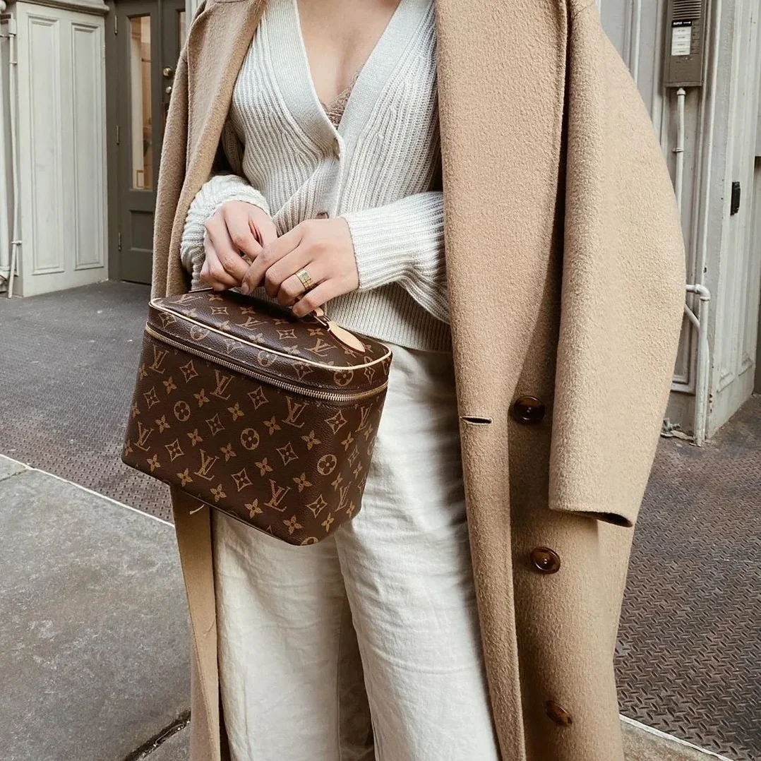 Louis Vuitton Nice BB Vanity Case in Brown Monogram Gold Hardware Louis Vuitton Nice BB Vanity Case in Brown Monogram Gold Hardware