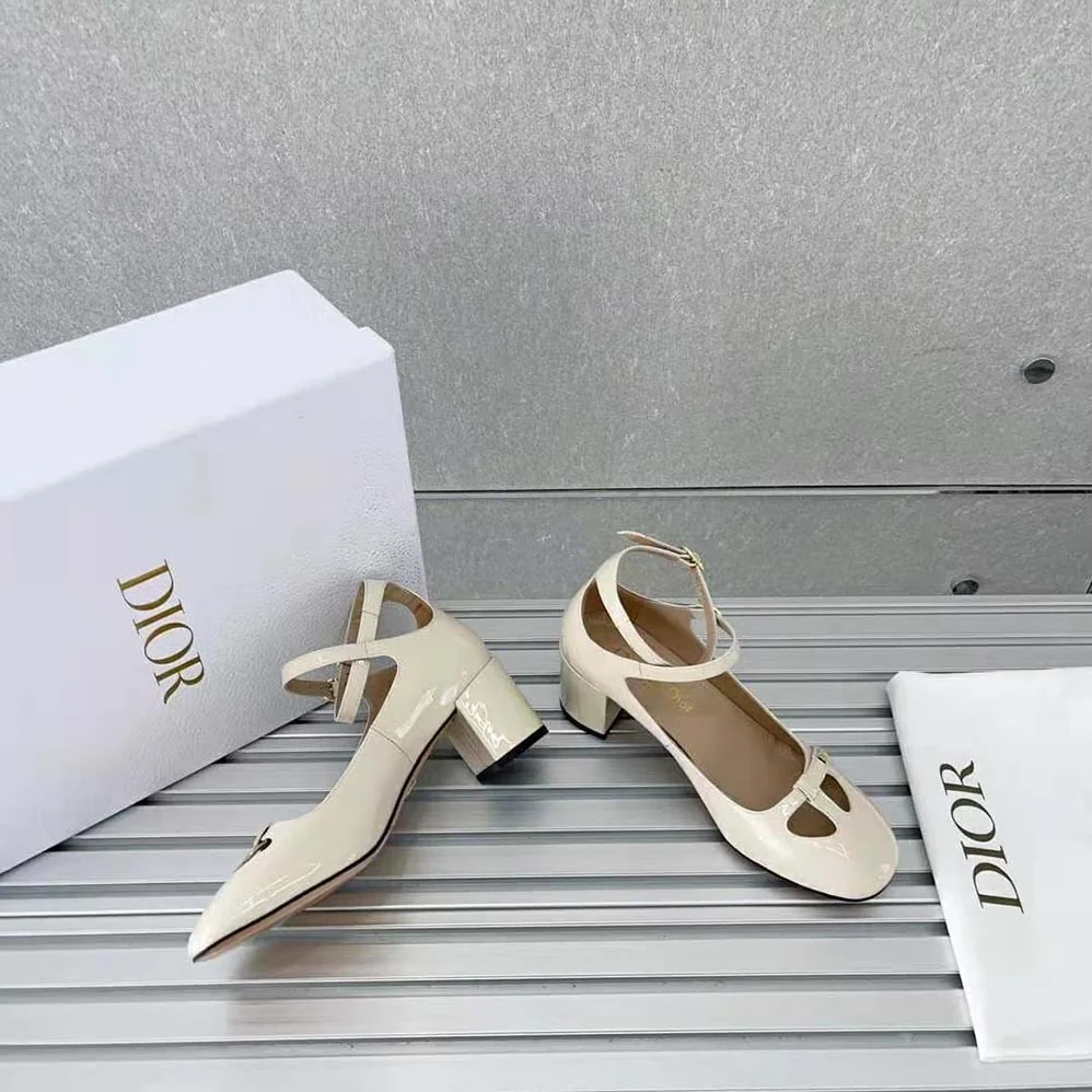 Dior Aime Dior Ballerina Pump White Patent Calfskin for Women Dior Aime Dior Ballerina Pump White Patent Calfskin for Women