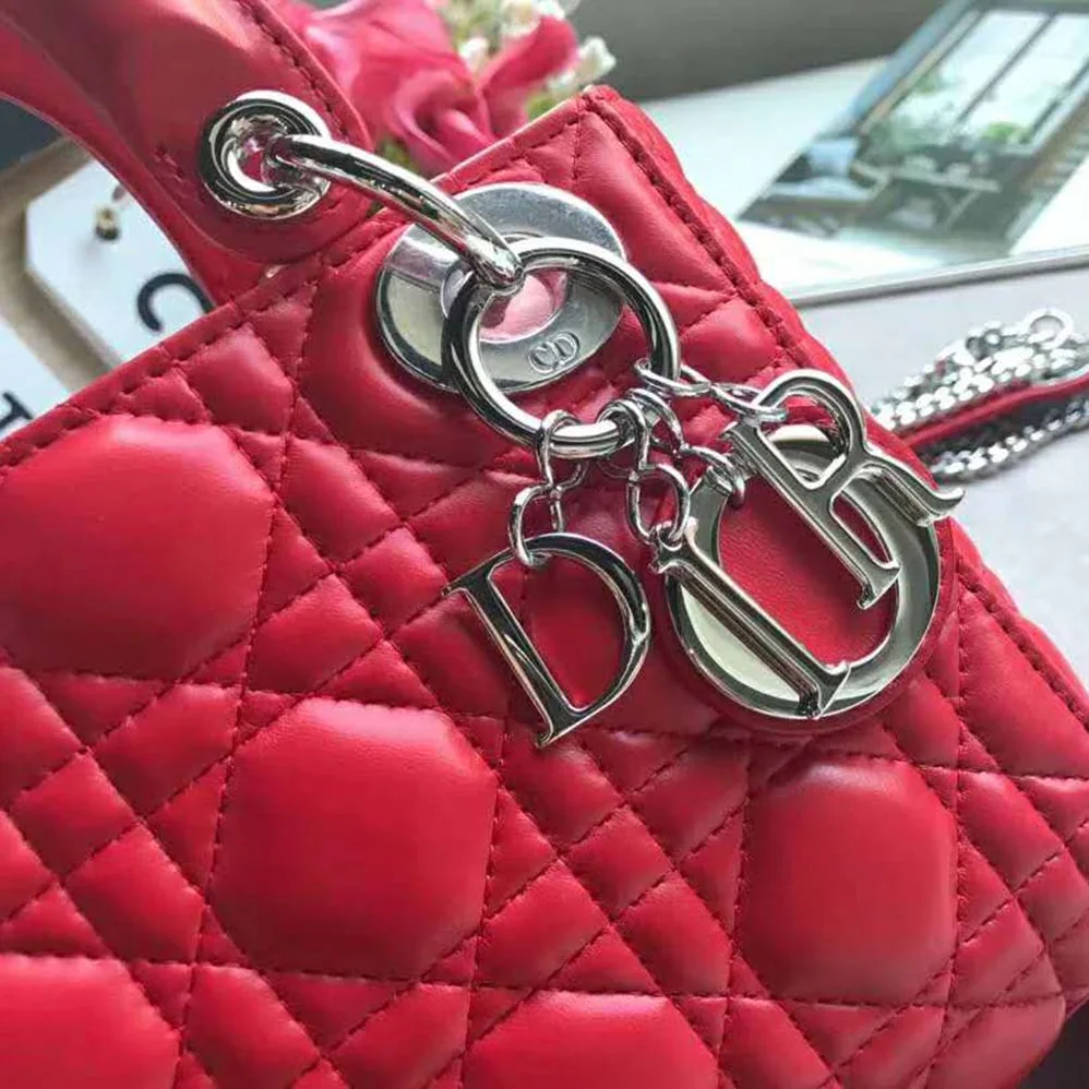 Dior MY ABCDIOR Lambskin Bag for Women in Red