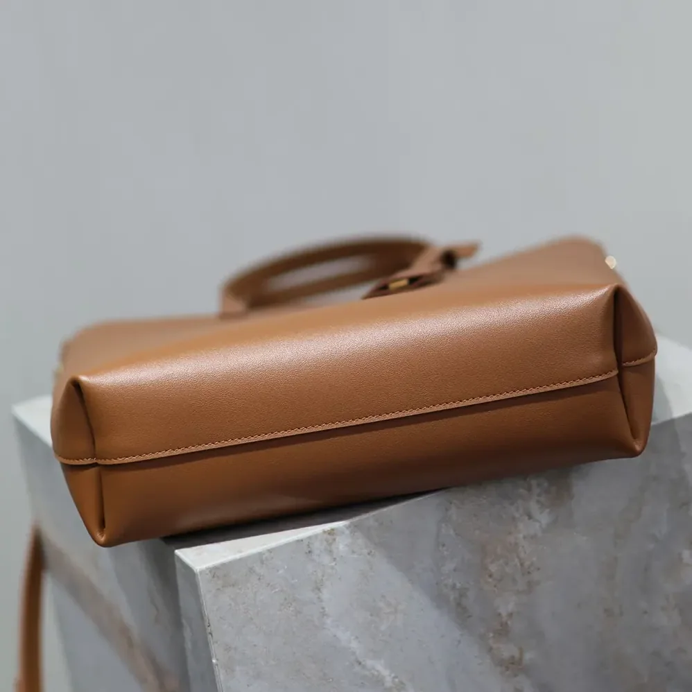 Saint Laurent YSL Shopping Saint Laurent Toy in Leather for Women in Brown