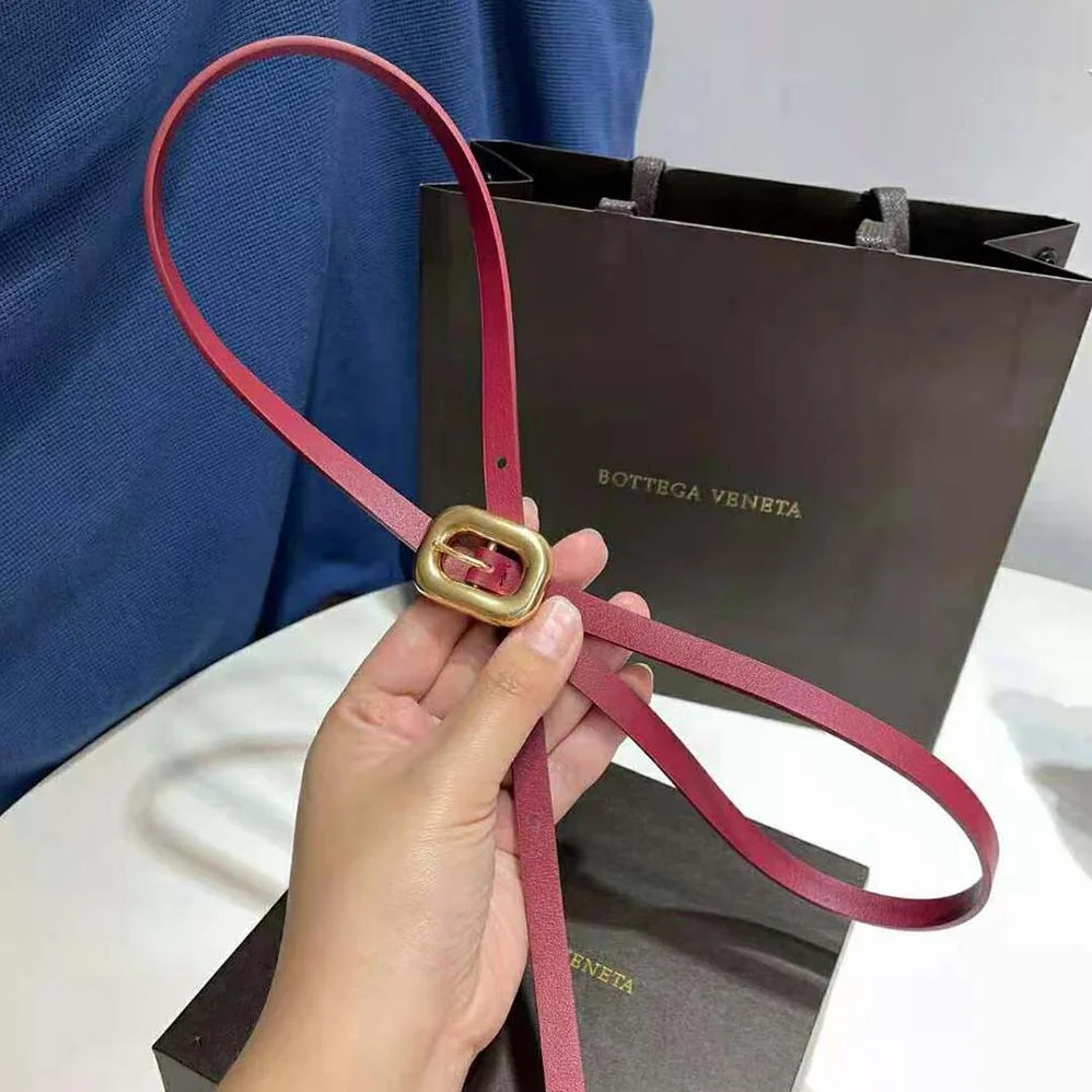 Bottega Veneta Chain Link Belt for Women in Maroon