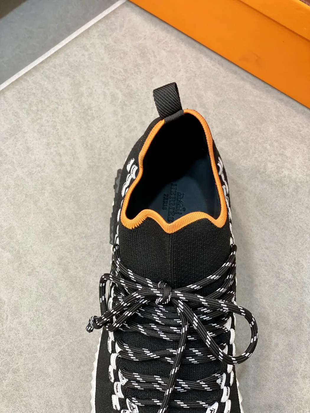 Hermes Sneakers Flex Black And Orange Hermes Sneakers Flex Black And Orange