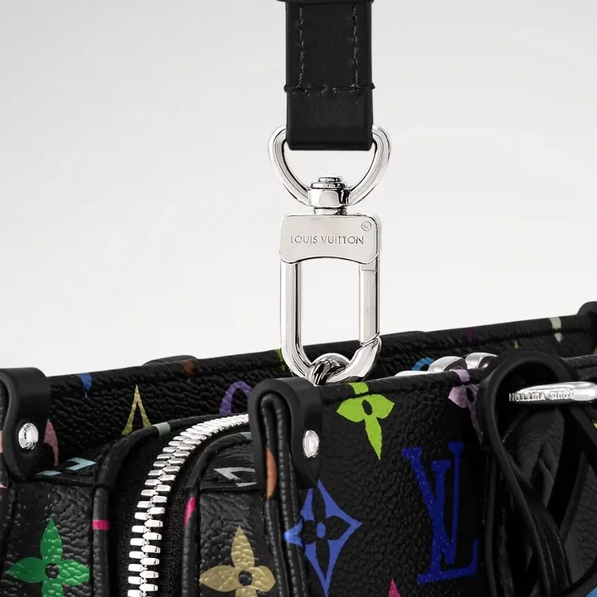 Louis Vuitton LV x TM OnTheGo East West Chain Tote Bag in Multicolore Black Louis Vuitton LV x TM OnTheGo East West Chain Tote Bag in Multicolore Black