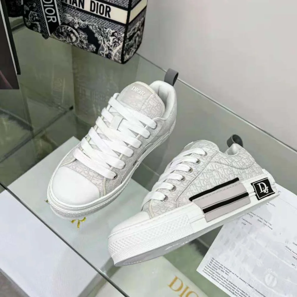 Dior B23 Skater Sneaker Cream Dior Oblique Jacquard for Men