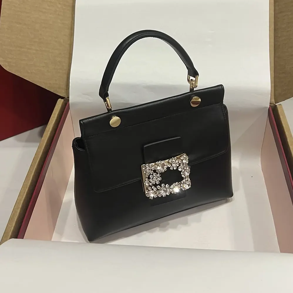 Roger Vivier Cabas Efflorescence Mini Bag in Leather for Women in Black