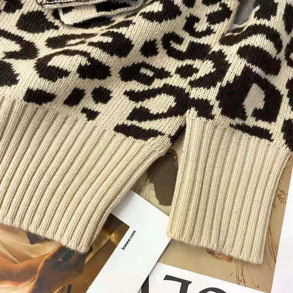 Dior Tied Collar Sweater Beige Multicolor Mizza Cashmere for Women