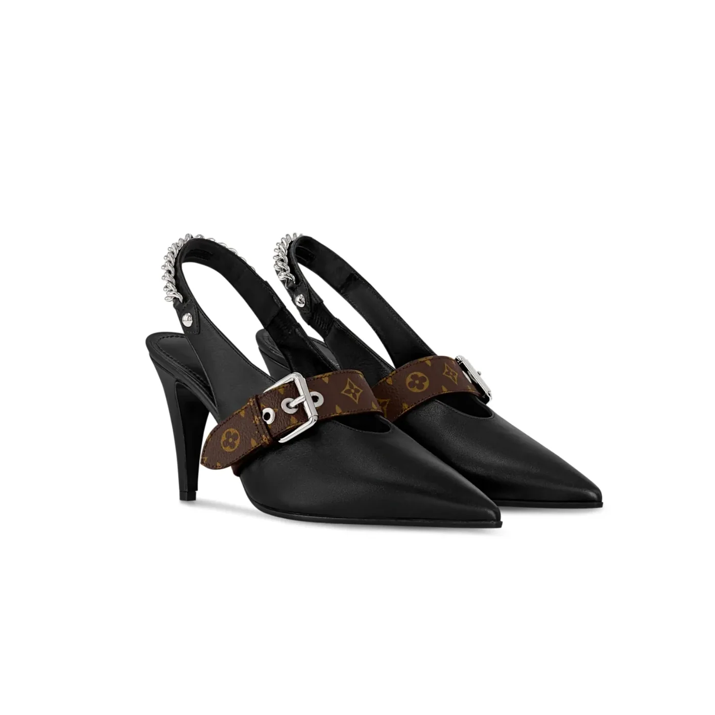 Louis Vuitton LV Vibe Slingback Pump Black 1AHL47 Louis Vuitton LV Vibe Slingback Pump Black 1AHL47