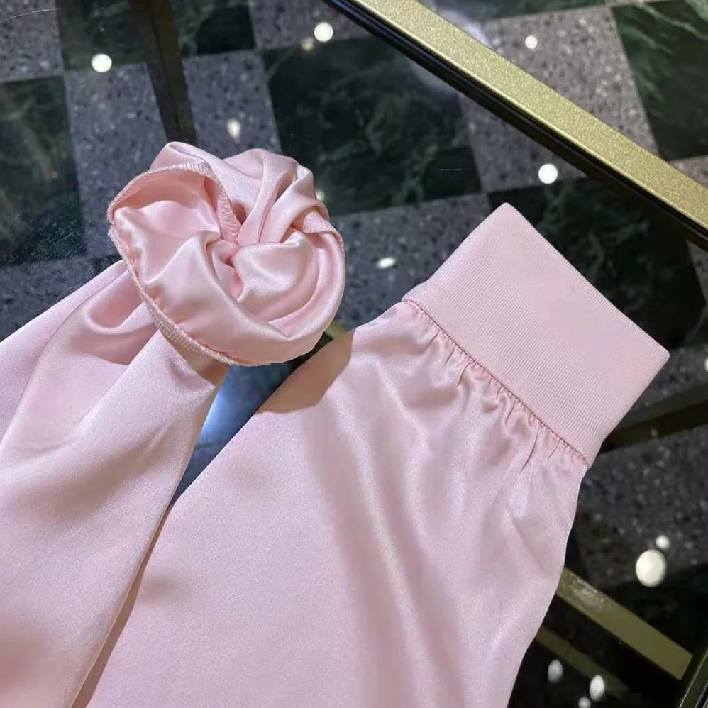 Fendi Jumpsuit Pink Satin Sweatshirt and Pants for Women Fendi Jumpsuit Pink Satin Sweatshirt and Pants for Women
