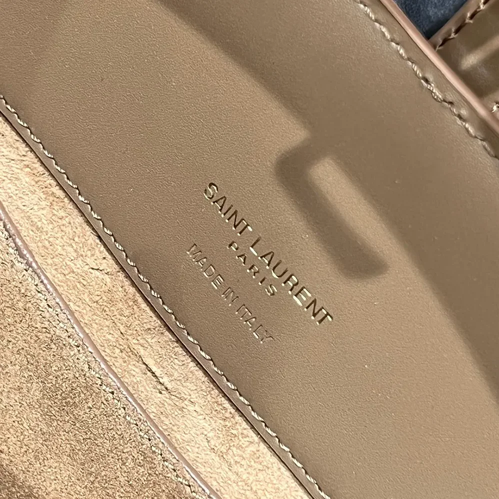 Saint Laurent YSL Le 37 Mini in Shiny Leather for Women in Brown