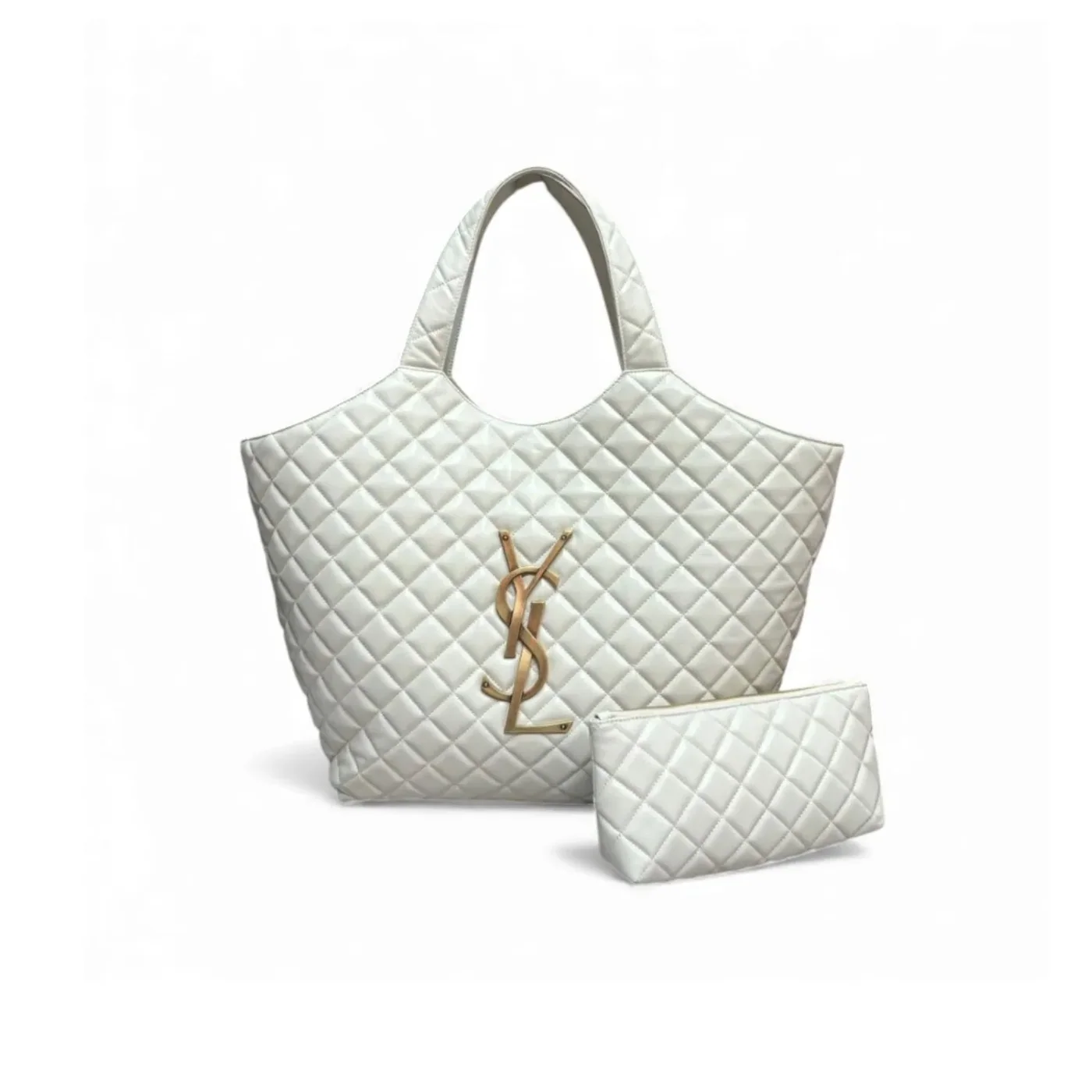 Icare Maxi Shopping Bag White in YSL