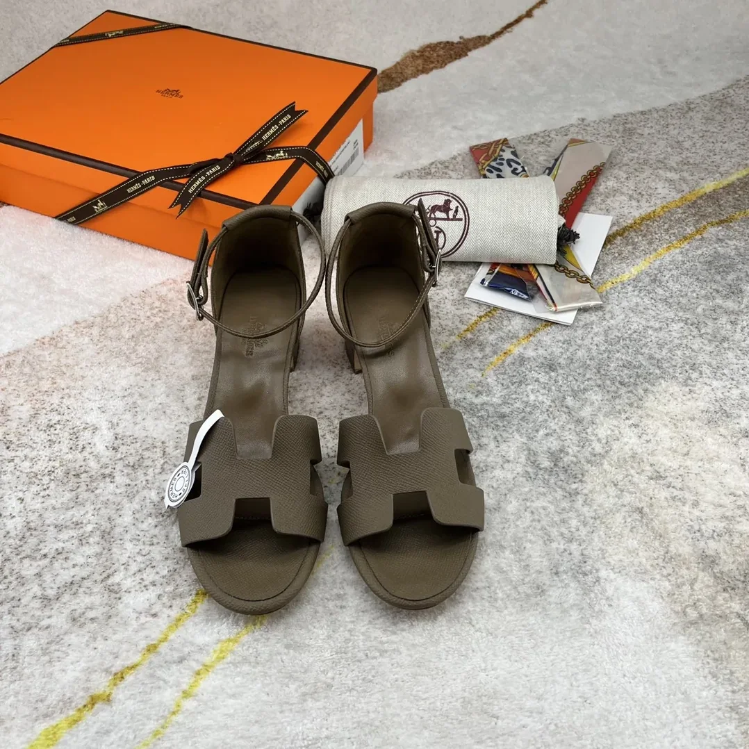 Hermes Encens 50 Sandal Dark Greige Hermes Encens 50 Sandal Dark Greige
