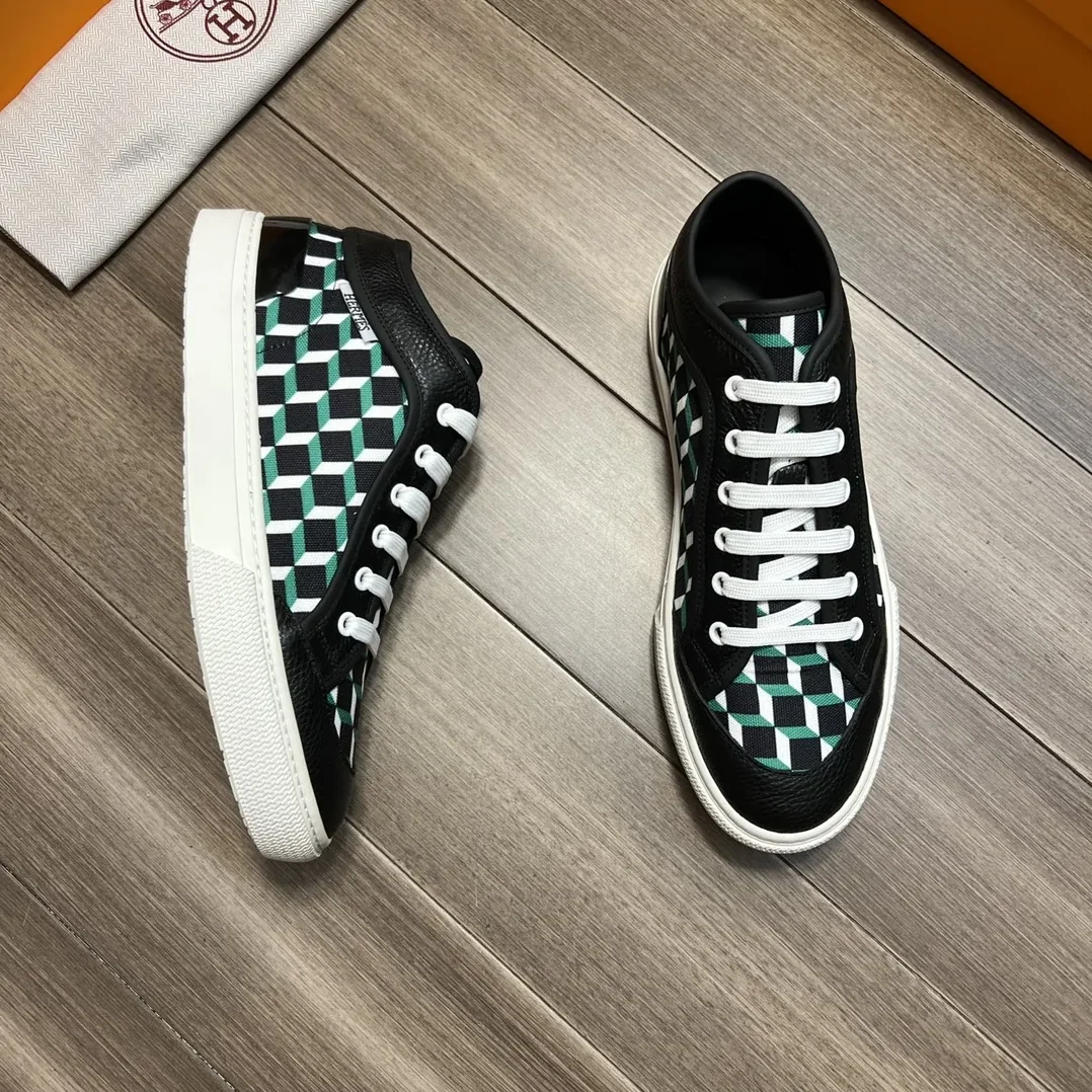 Hermes Enjoy Sneaker Black And Green